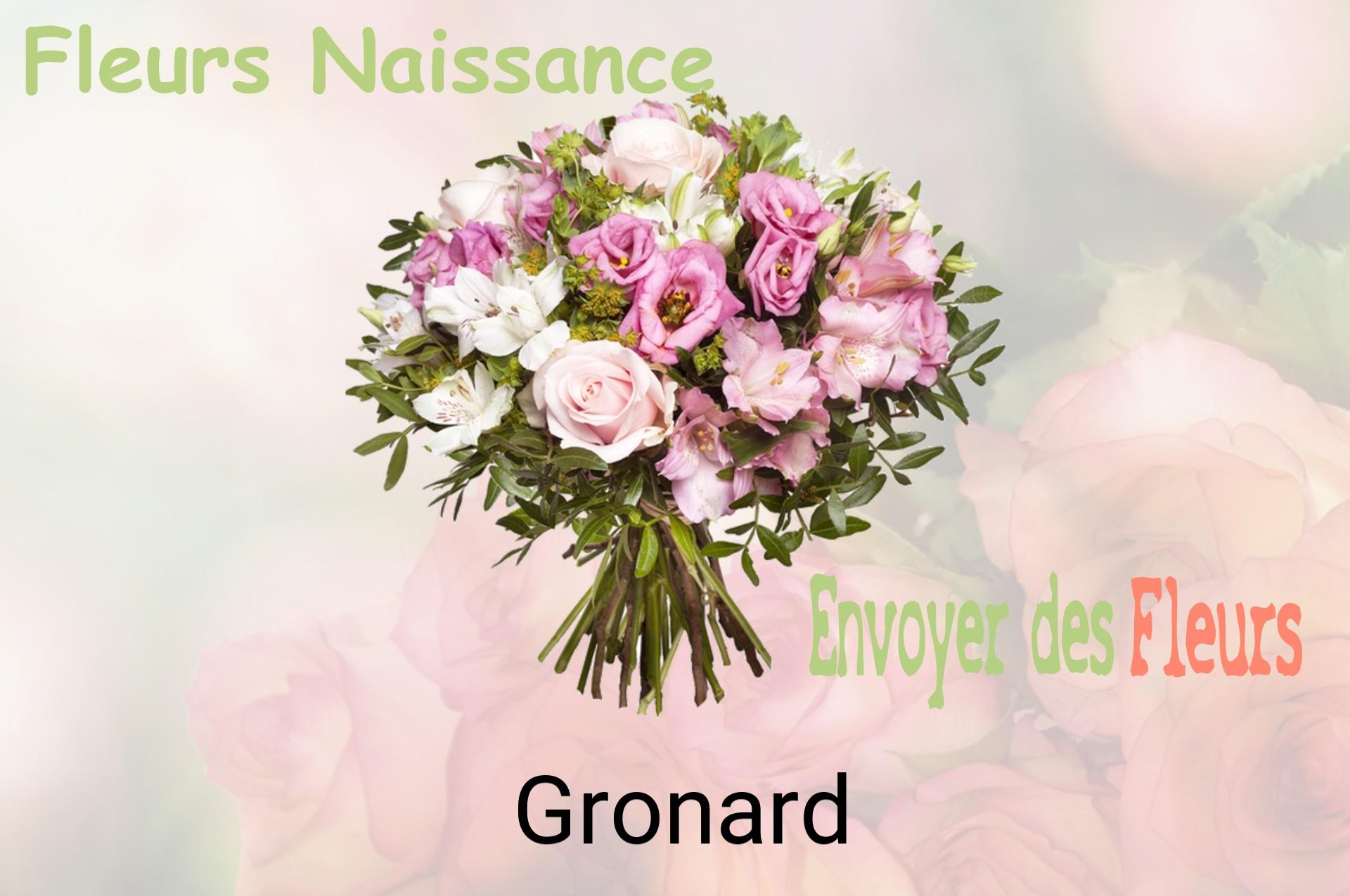 Bouquet de fleurs de naissance livré à Gronard